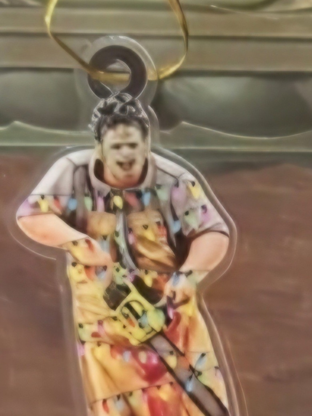 Leatherface Acrylic Cut-Out Ornament
